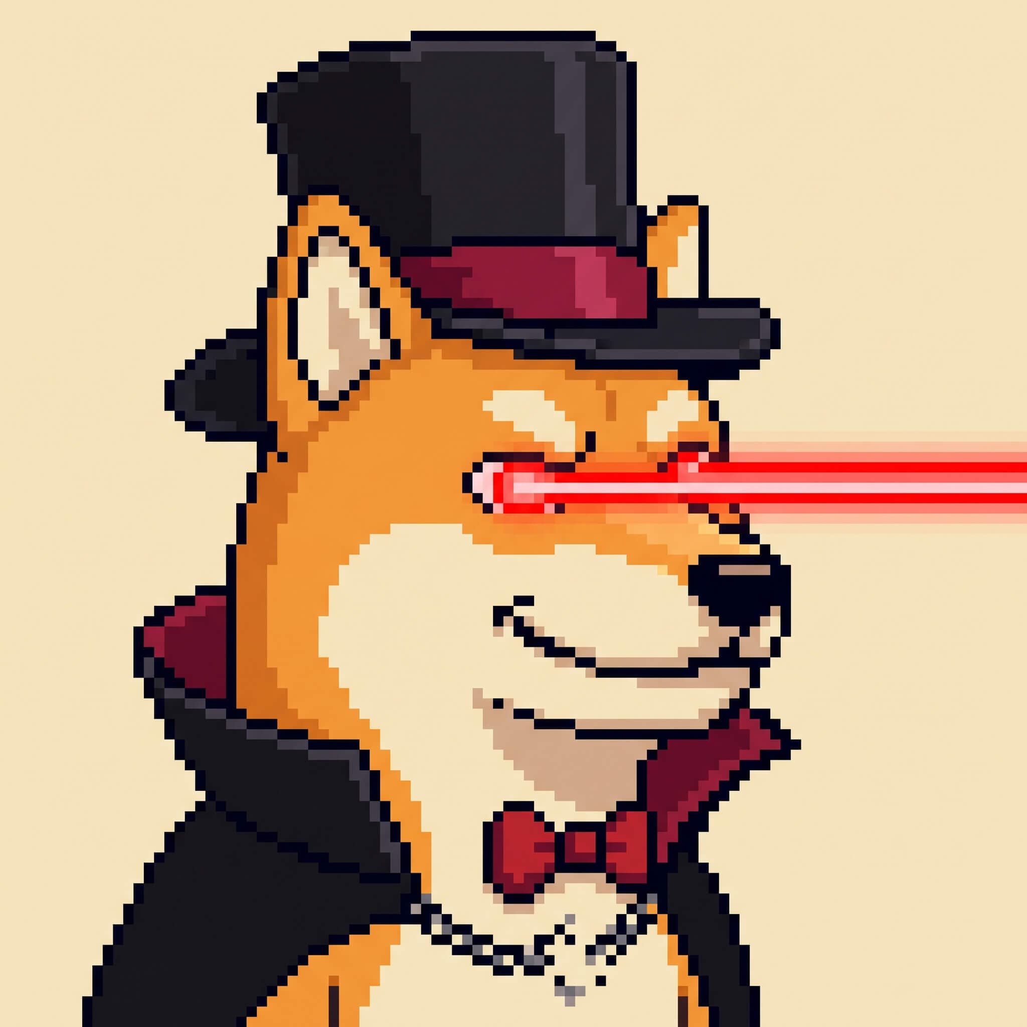 Dinu #001, a pixel-art HoudInu NFT
